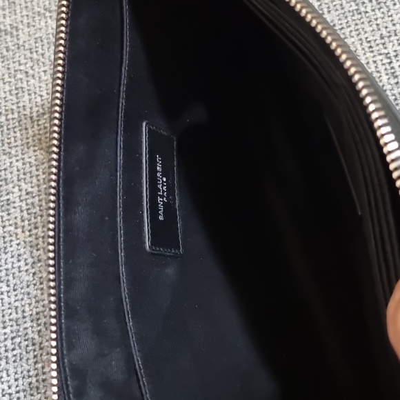 YSL Black Leather Rider/Clutch - Picture 8 of 16